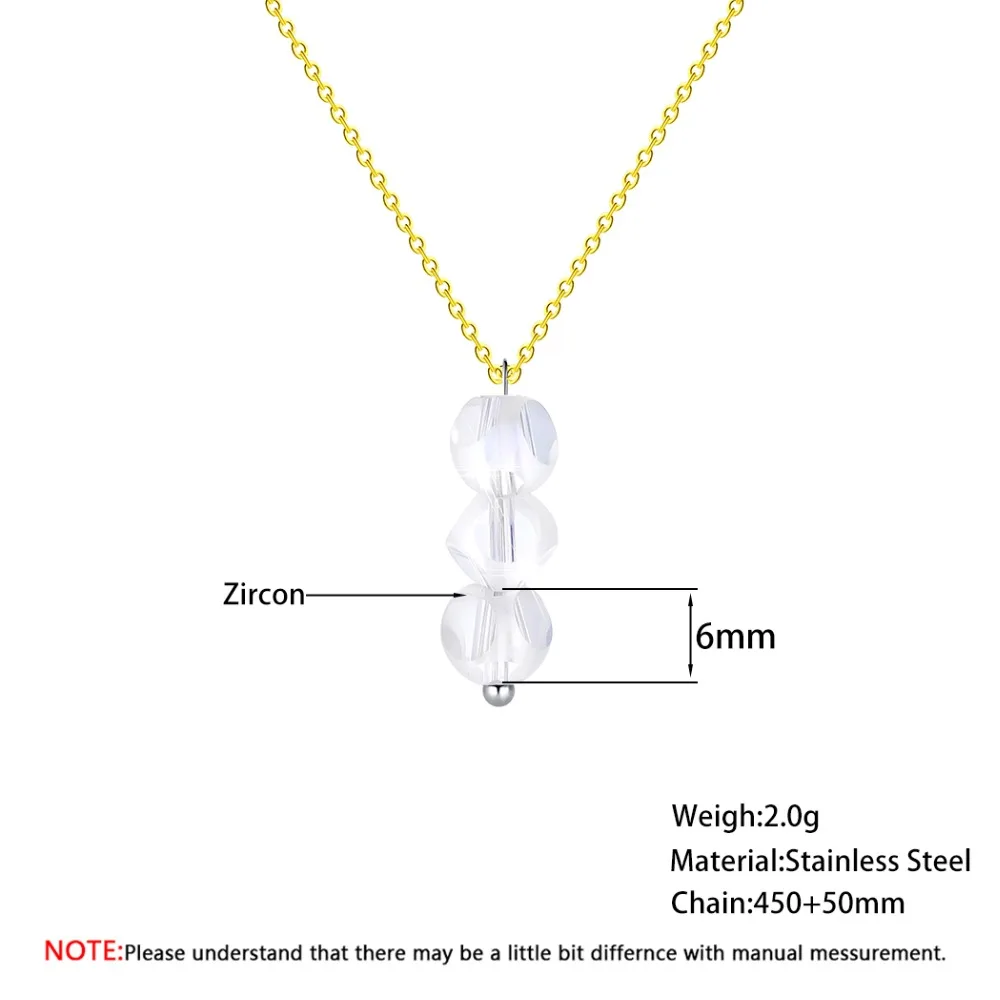 Чандлер белый бисер кристалл кулон ожерелье для женщин Роскошные амулеты