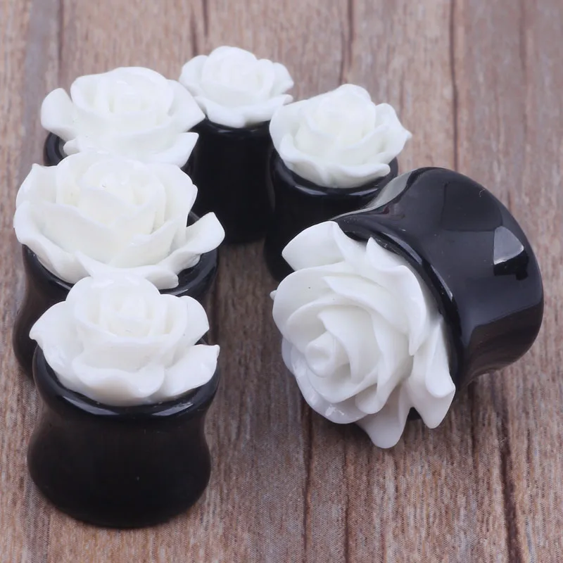 Серьги в виде белой розы 6-16 мм 120 шт./лот | Украшения и аксессуары