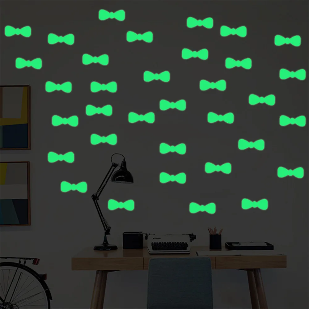 Фосфоресцирующая кошка наклейка с собакой ананас бант светящаяся звезда