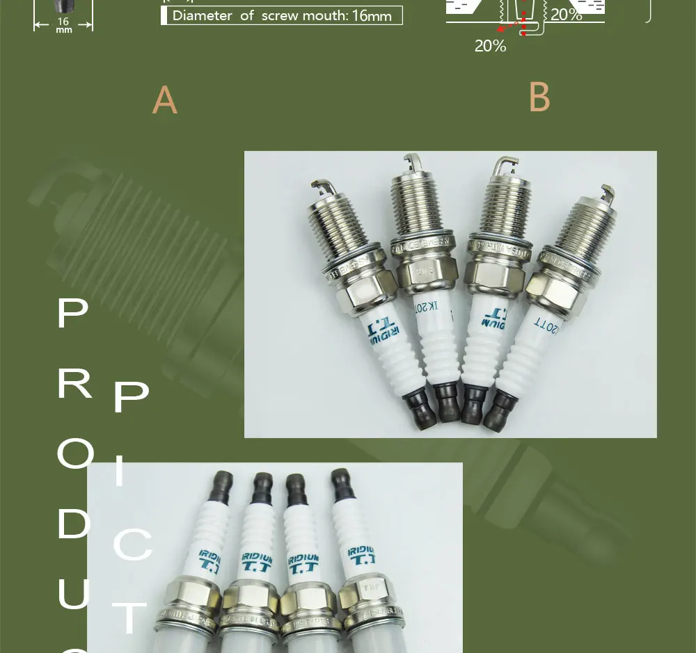 IK20TT 4702(4 шт.) двойной Iridium Power Свеча зажигания для Audi Защитные чехлы для сидений, сшитые специально для Chery VW Toyota Jeep Subaru IK20 TT IK20-TT