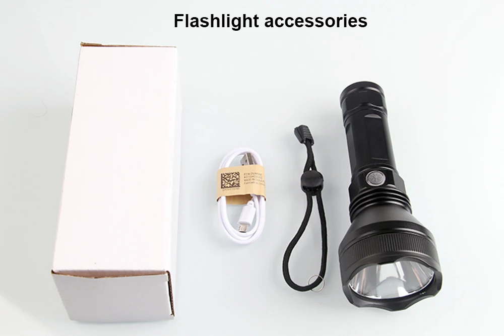 New LED Flashlight Super Bright XHP50 LED 3000Lumens Aluminum Reflector Outdoor Tactical Flashlight Torch Micro USB Charging