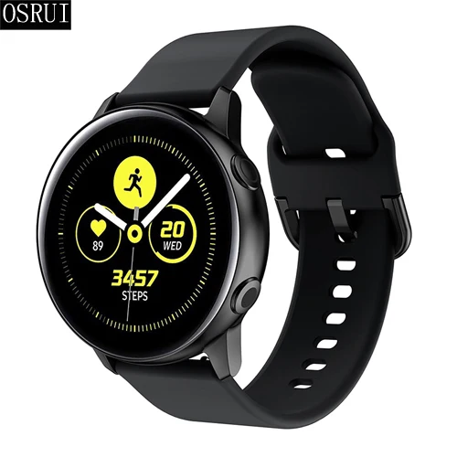 black Amazfit ремешок Bip для samsung galaxy watch Active gear sport galaxy watch 42 мм 20 мм ремешок для часов gear S2 correa браслет на запястье - Цвет ремешка: black