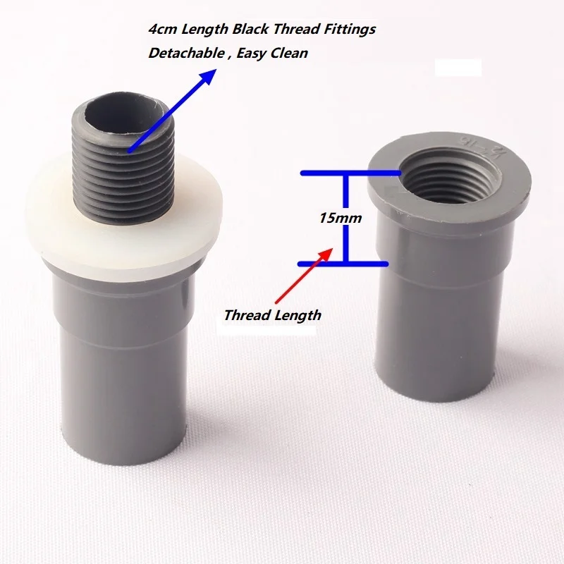Соединители для водопроводных труб аквариума верхние и нижние зажимы 20 мм