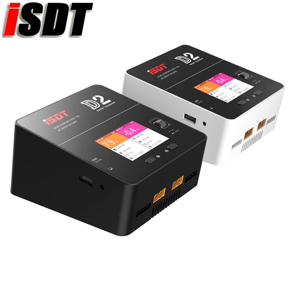 

ISDT D2 200W 20A AC Dual Channel Output Smart Battery Balance Charger For 1-6S Li-Ion Life Nicd Nimh battery for RC Multicopter