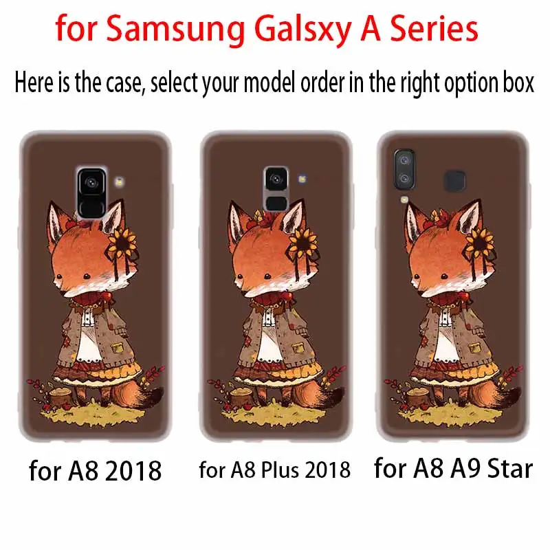 Чехол силиконовый чехол для samsung Galaxy A6 A8 A9 A7 A5 A3 плюс A6S Star аниме забавные foxs милые носки