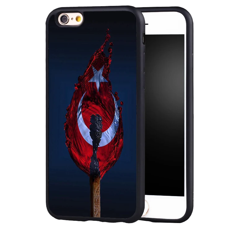 Republic of Turkey Realistic Flag Printed case cover for iphone 7 7plus 6 6splus 5 5s 5c SE |