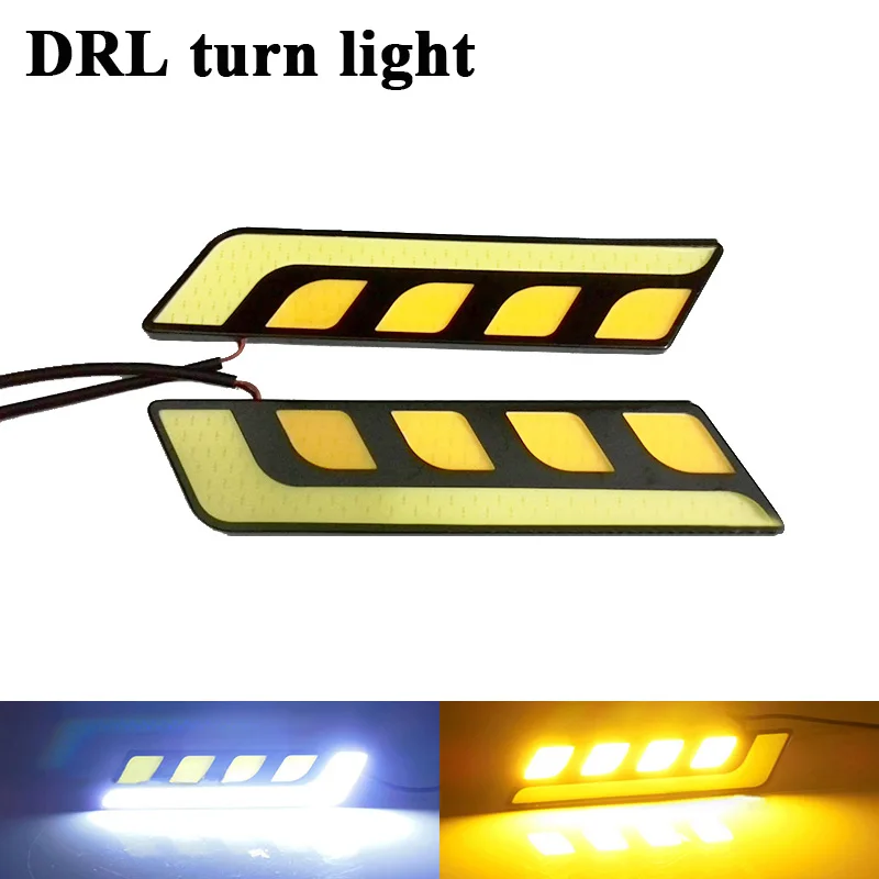 LED DRL сплава alu автомобили днем Бег свет Водонепроницаемый COB Белый Цвет дневной +