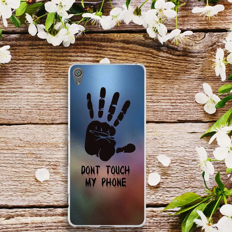 Pictute 6 И надписью «Don't Touch My Phone»(не трогай мой принт Мягкий Силиконовый ТПУ чехлы накладки для Sony Xperia E3 E5 T3 M2 M4 M5 чехол XA; XZ Z Z1 Z2 Z3 Z4 Z5 компактный - Цвет: Pictute 6