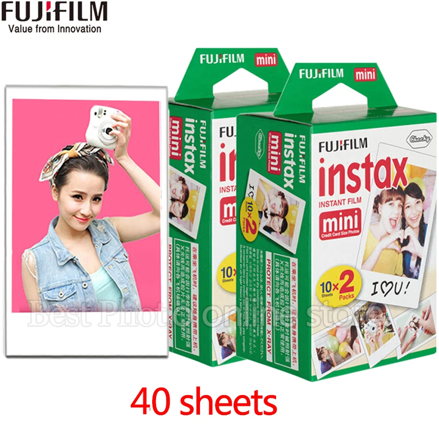 Оригинальная 40 листов Fujifilm instax mini 9 пленка с белым краем 3 дюймовая широкая для
