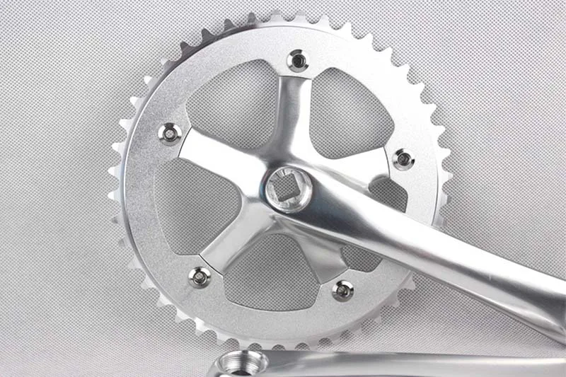 44/46/48/53T Crank набор неподвижный Шестерни погрузчик мотора с небольшими колесами, складные грипы для велосипедного руля Алюминий Звездочка сплава кривошипно звездочки диаметра окружности болтов