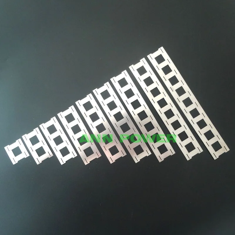 Cylindrical battery nickel connection plate 2*2/2*3/2*4/2*5/2*6/2*7/2*8/2*10 18650 li-ion pure strip Ni busbar |