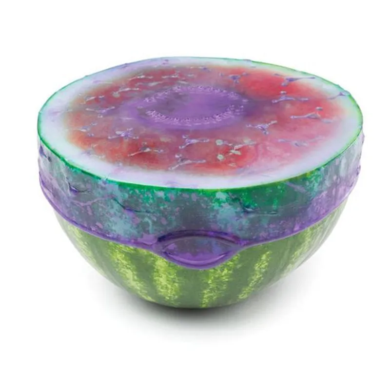 4 шт многоразовые силиконовые крышки для пищевых продуктов свежая эластичная