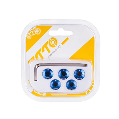 5mm 5pcs Blue ZTTO 5 шт. цепной болт велосипедная Звездочка винты CNC 7075 дорожный MTB велосипедный дисковой винт для коленчатого набора 5 мм/7 мм велосипедные винты - Цвет: 5mm 5pcs Blue