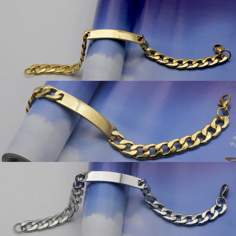 Хит продаж белые золотые браслеты с покрытием пользовательские имена и слова