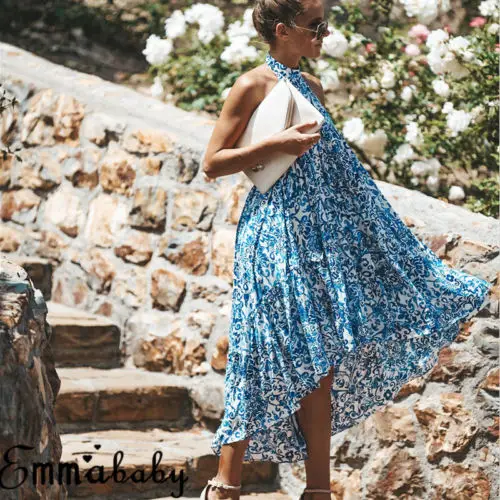 Модные женские туфли праздник дамы Макси длинное платье без рукавов с лямкой на