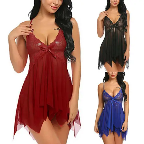 Женская Сексуальная кружевная Пижама Горячая Распродажа Эротическая ночная