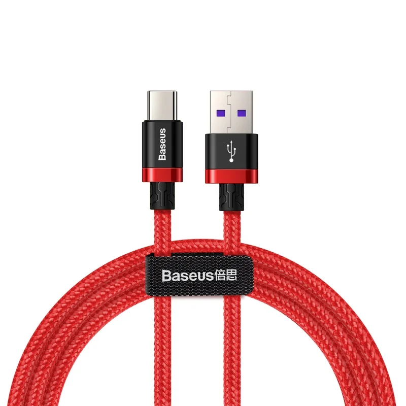 Baseus 5A Flash Supercharge usb type C кабель для huawei P20 Pro mate 20 Quick Charge type C зарядный кабель для Xiaomi Note 7 - Цвет: Красный