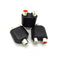 2pcs 3 5mm female audio connector 1 to 2 female adapter for audio equipments high quality jack