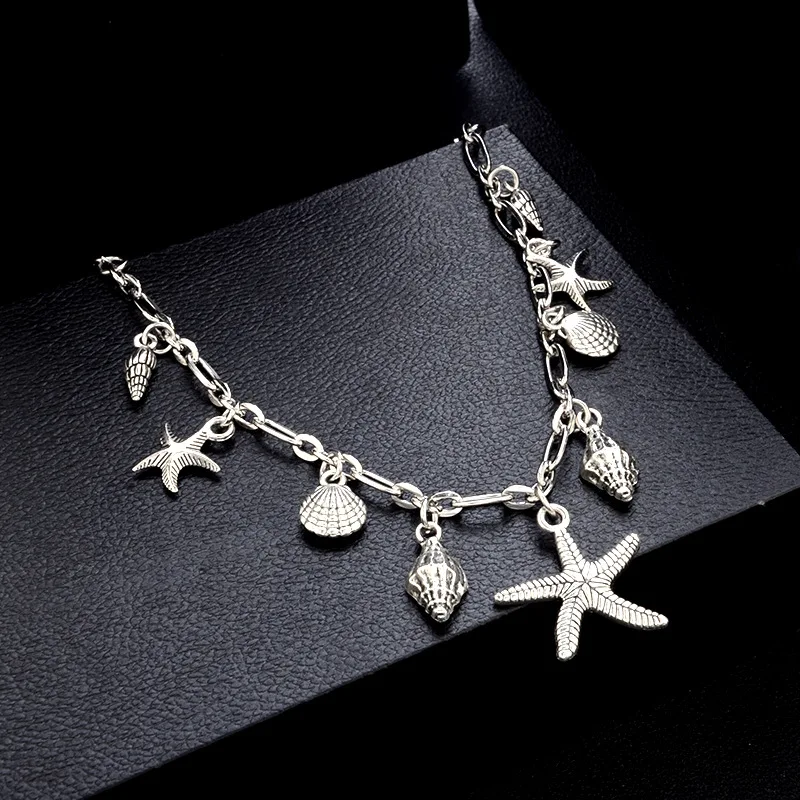 Ювелирное изделие, морская звезда, морская звезда, подвеска, ножной браслет для женщин, Халхал, браслет на ногу, бохо, богемные ножные браслеты, цепочка на ногу