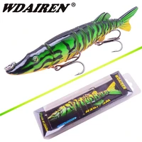 wdairen artificial pike lure multi jointed bait 12 5cm 22g lifelike crankbaits sea fishing tackle wobblers swimbait 9 joints