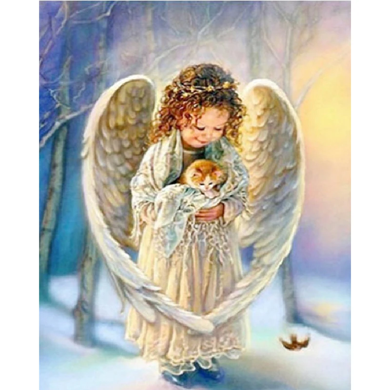 

Hot 5D DIY Diamond Mosaic Embroidery Fairy Angel Diamond Painting Full square Rhinestone cross stitch Home Decor diamond mazayka