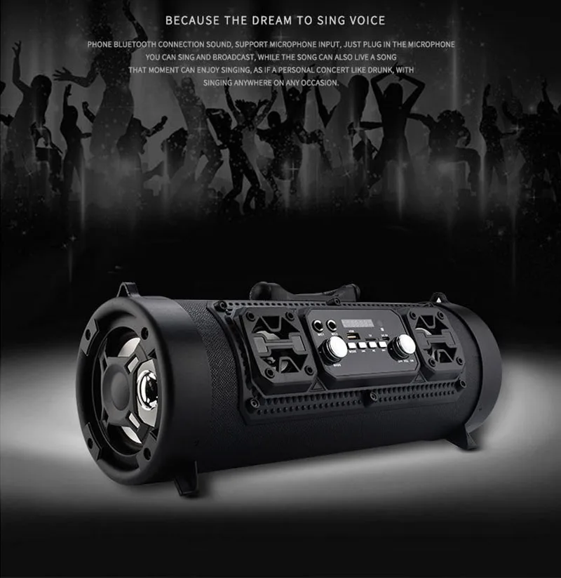 Hi-Fi Портативный Bluetooth Динамик Беспроводной стерео сабвуфер тяжелый бас Динамик s музыкальный плеер двигаться KTV 3D звук Открытый Динамик