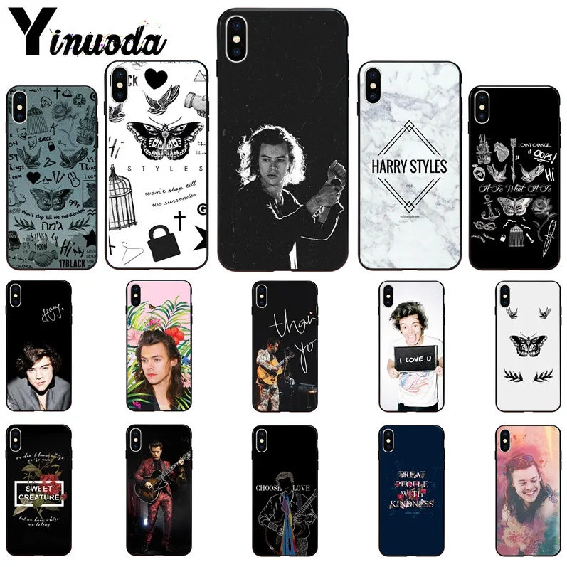 11pro MAX One Direction Harry Styles TPU Мягкий силиконовый чехол для телефона iPhone X XS 6 6s 7 7plus 8 8Plus 5 5S
