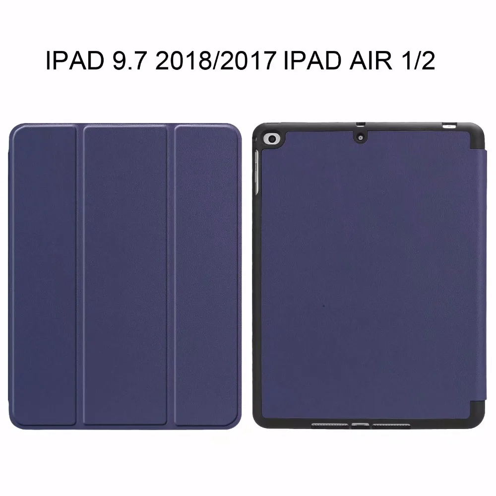 Премиум кожаный смарт-чехол для Apple iPad 9,7 6 6th поколения A1893 A1954 9,7 5 5th Gen A1822 A1823 чехол+ Защитная пленка+ ручка