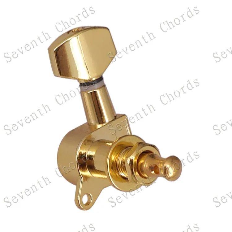 Набор 6 шт. Sealed-gear Guitar Tuning Pegs ключи тюнеры машинные головки для гитары-хромовый и черный и золотистый выбор