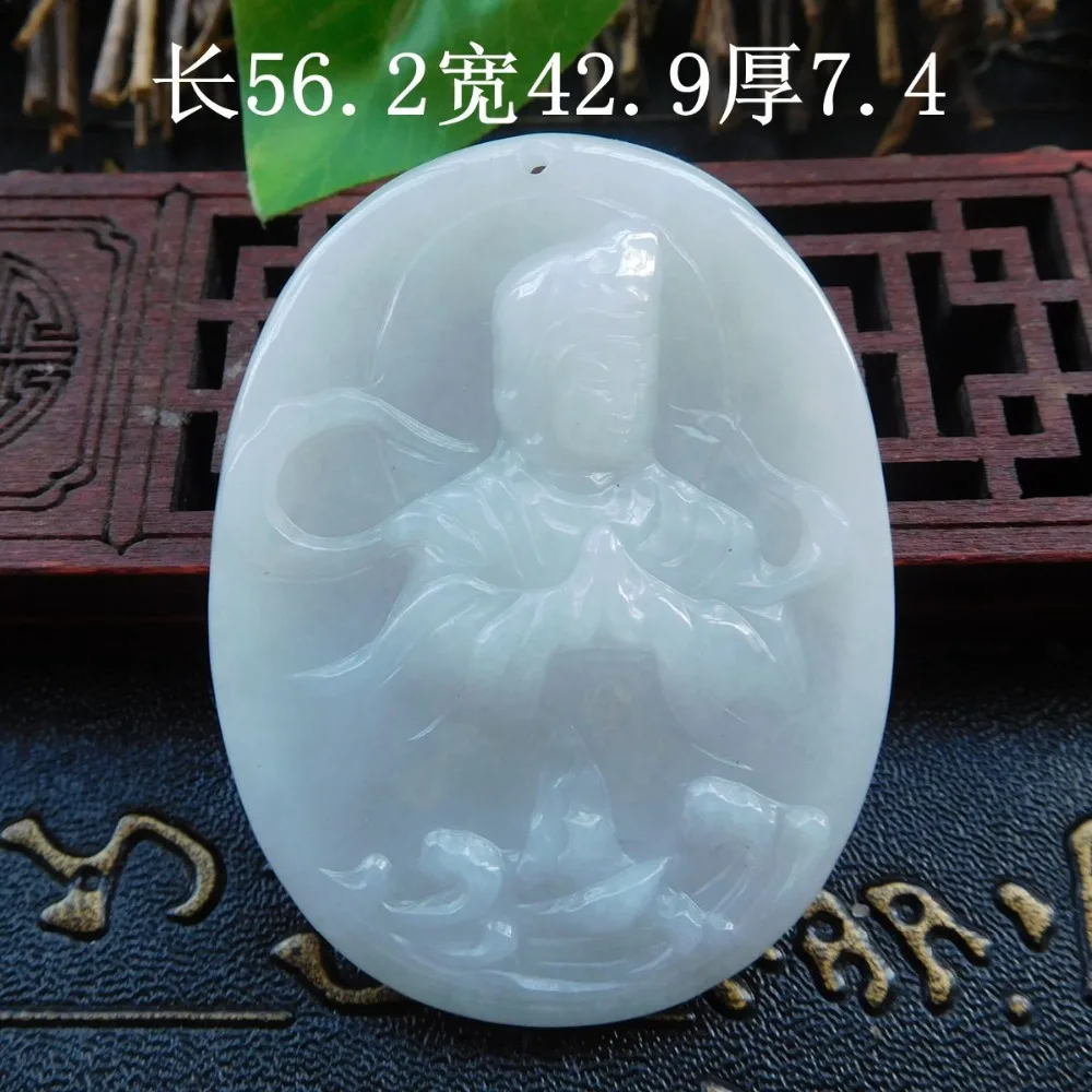 Burma натуральными изумрудами лед восковой Мацзу кулон 2585 #|pendant|pendant emerald |