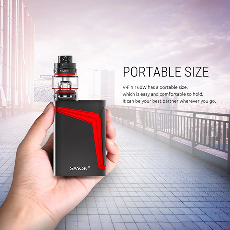 Оригинальный SMOK V FIN Комплект 160 Вт в плавник TC VW мод 8000 мАч батарея 6 мл емкость