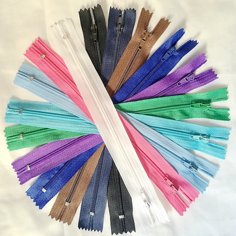 

50pcs 25cm Mix Color Nylon Coil Zippers Tailor Sewing Tools Garment Accessories 10 Inch