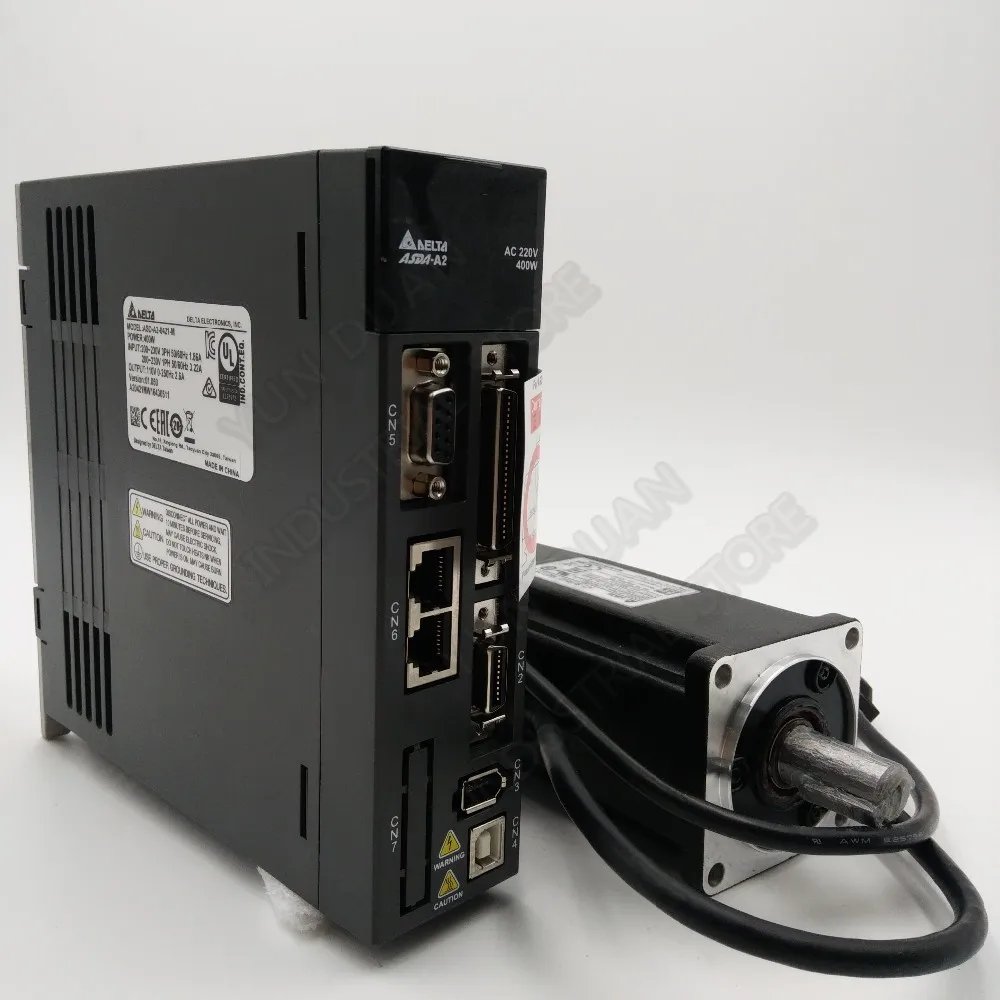 Дельта A2 750 W AC привод с серводвигателем Наборы ASD-A2-0721-M ECMA-C10807RS Canopen 220 V 2.39Nm 3000 об/мин NEMA32 80 мм с кабелем 3 м