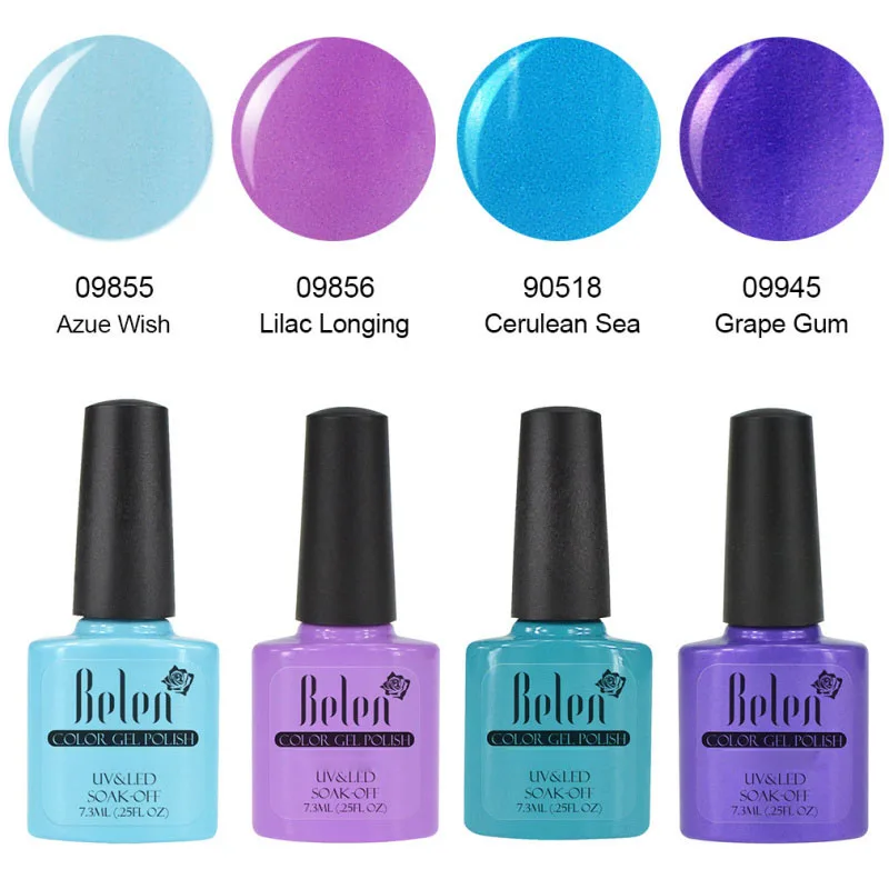 BL-S-C024 Belen 4 шт./набор УФ-гель для ногтей Vernis Полупостоянный 7,3 мл Лак Дизайн Маникюр Искусство Гибридный замочить от лака Набор лаков - Цвет: BL-S-C024