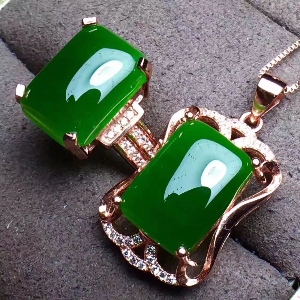 Подвеска Кольцо из натурального нефрита серебро 925 пробы|chain 925|chain silver braceletchain