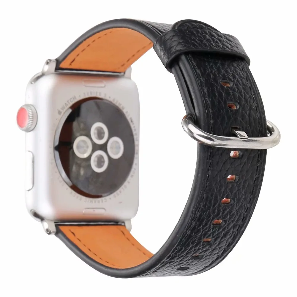 44 мм классический кожаный ремешок для apple watch серии 4, версия 1, 2, 3, ремешок поводок собаки сменный Браслет для apple watch 44/42/40/38 мм