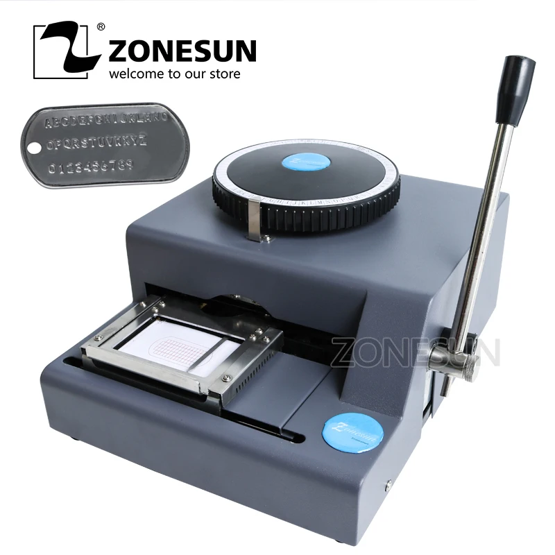 ZONESUN 52 персонаж ручной собачий тег машина Металлическая Тиснение ID карта