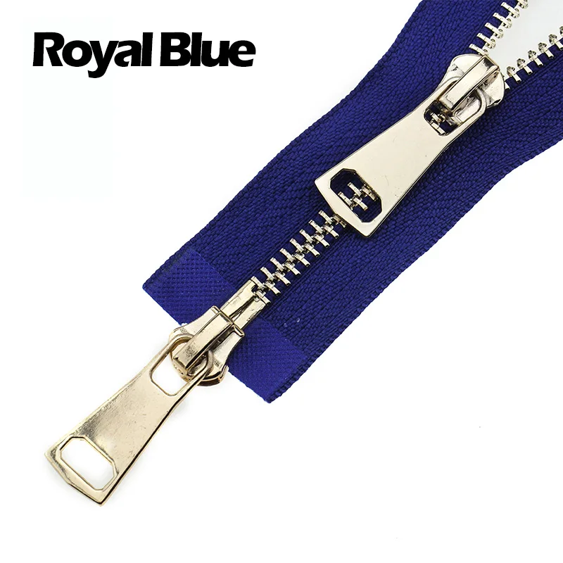 Royal Blue 5# разъемная застежка-молния двойными собачками good Market 60/70/80/90/100/120/150 см автоматический металлический замок розовое золото застежка-молния - Цвет: Royal Blue