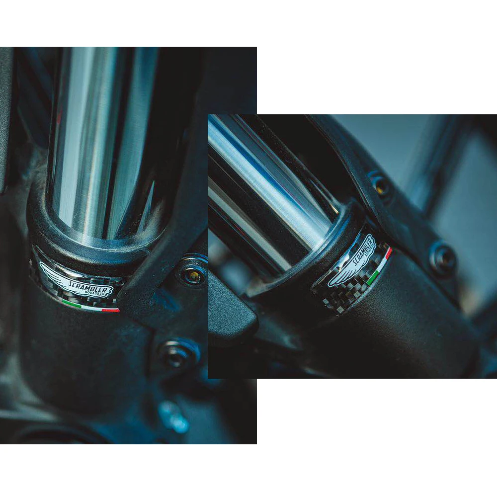 

KODASKIN Motorcycle 3D Real Carbon Shock Absorbers Decal for Ducati Scrambler Classic