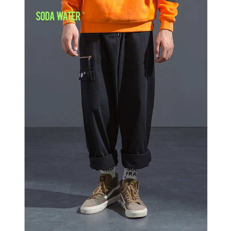 SODA воды прямые для мужчин повседневные штаны большой карман штаны-карго мужской
