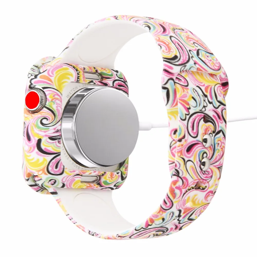 Мягкий и тонкий чехол Bemorcabo из ТПУ с принтом для Apple Watch 38 мм 42 мм для iwatch TPU Защитный чехол для Apple Watch 1 2 3