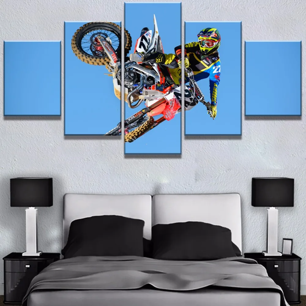 5 шт. HD принт большой спортивный автомобиль для мотокросса современные