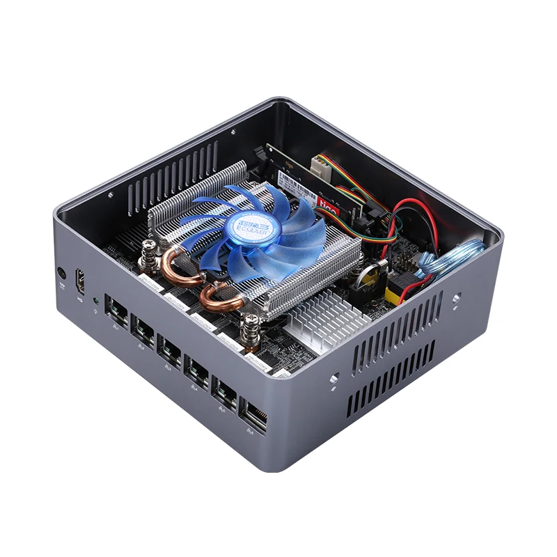 Qotom DIY мощный брандмауэр маршрутизатор устройство Q600G6 Barebone система Поддержка 6th 7th Gen процессор DDR4 ram M.2 SSD Pfsense