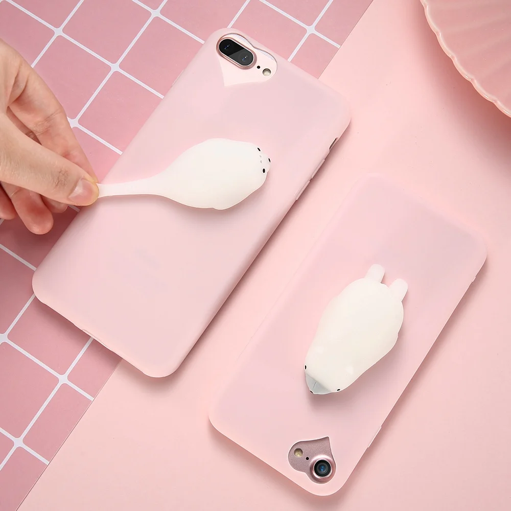 Kisscase чехол для телефона iPhone 6 6S 7 8 plus В виде ракушки S 3D милый мультфильм кремния