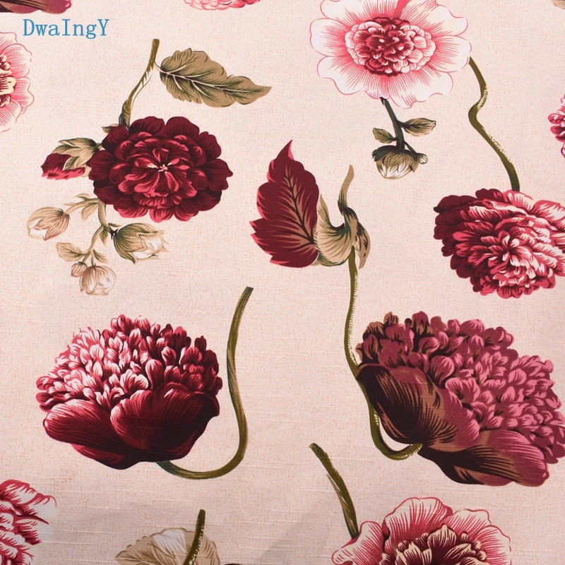 DwaIngY Цветочная серия хлопчатобумажная холщовая ткань для шитья Сделай Сам