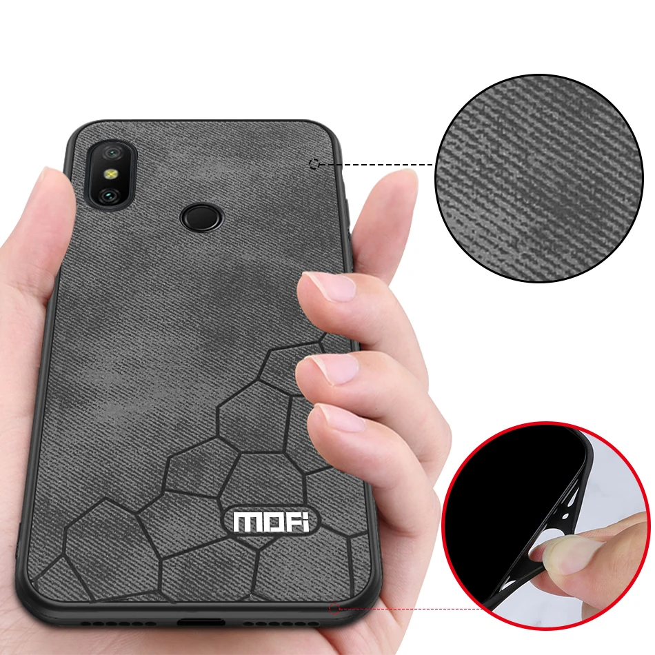 Mofi for xiaomi redmi note 6 pro case leather global cover silicon |