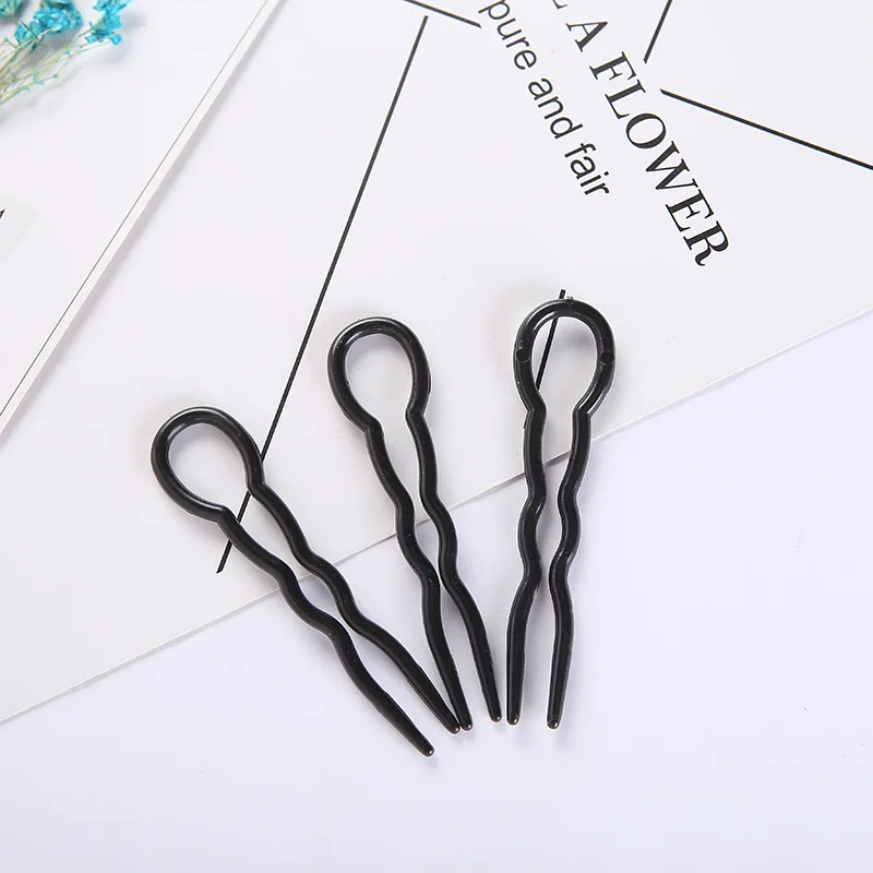 3 шт./компл. модные U образные заколки для волос ABS Япония OL любимые пластиковые