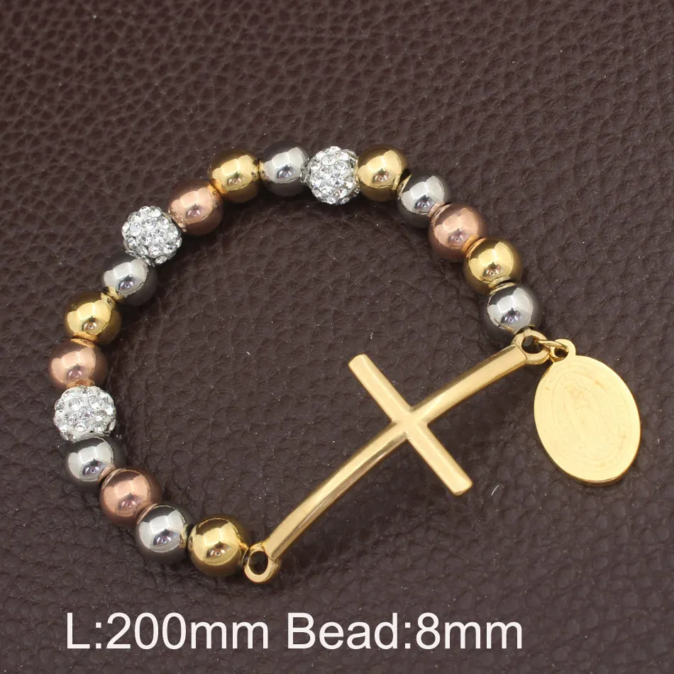 Горячая мода ювелирные изделия из нержавеющей стали с цветными стразами браслет