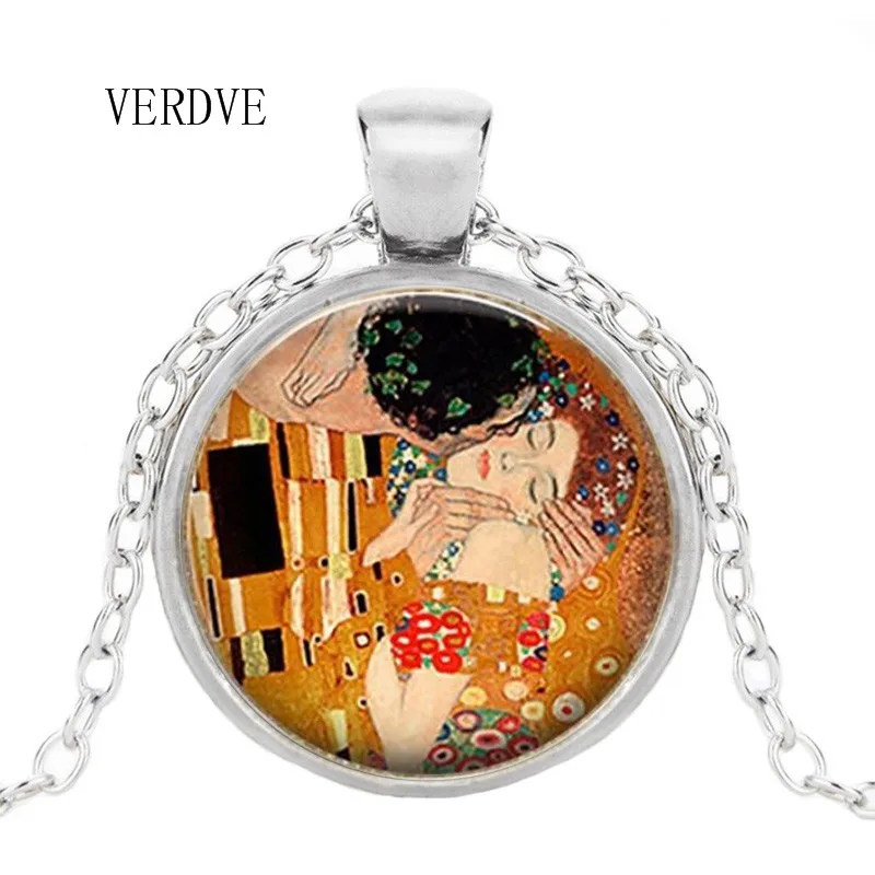 Ожерелье от бренда VERDVE Gustav Klimt kisses художественное ювелирное изделие Романтичный