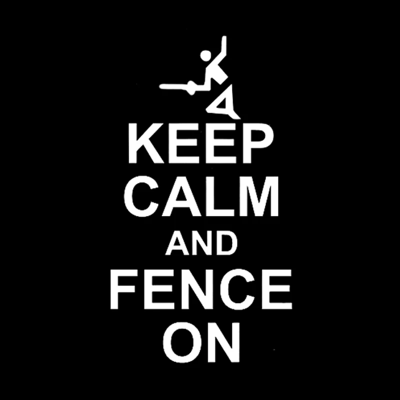QYPF 8 5*15 4 см Keep Calm и Fishing украшение для фехтования Виниловая наклейка автомобиля